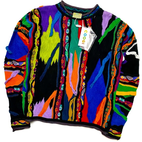 COOGI Sweaters Vintage Coogi Colorful 3d Knit Crewneck Sweater Made